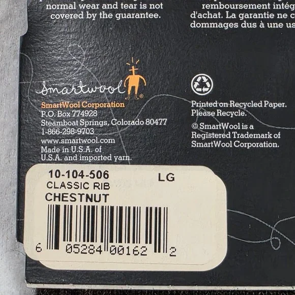 Smartwool Mens Socks Brown L Ultra Comfy Classic Rib Cushion Mid Calf Comfy - Picture 5 of 7